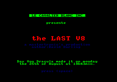 The Last V8 (UK) (1986) (Version Basic 1.1)_Le Cavalier Blanc.rar